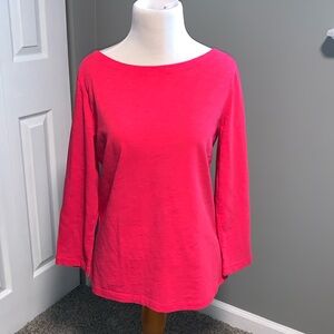 J. Crew Pink Slub Cotton Tee Sz Small